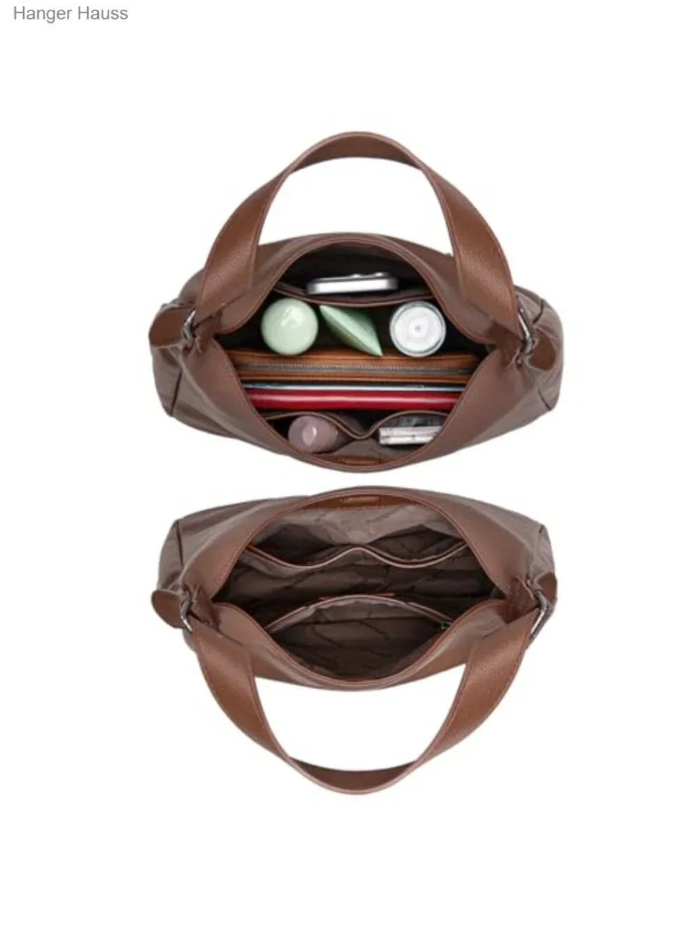 Slouchy Hobo Shoulder Handbag PU Leather Tote Work Travel Purse